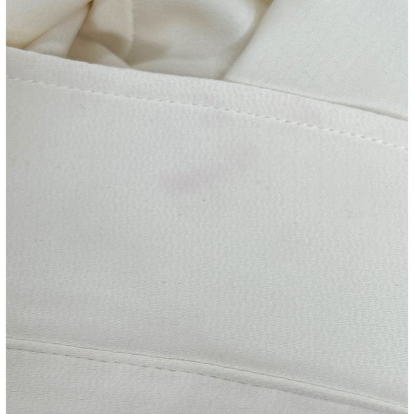 Susan Graver Woven Essentials Blouse Women’s 1X Ivory QVC Collar Long Sleeves - Picture 8 of 8